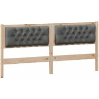 vidaXL Hoofdbord Anders Bruin en donkergrijs 180 cm Massief grenenhout