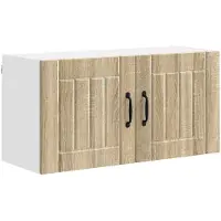 vidaXL Wandkast LUCCA Sonoma Eiken 80 x 31 x 40 cm Bewerkt hout
