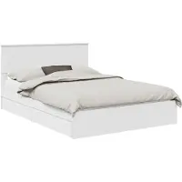 vidaXL Opbergbed met lade met hoofdeinde Wit 140 x 190 cm Bewerkt hout