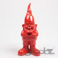 Stoobz Design Stoobz Kabouter hart rood 29.5cm Polyresin Decoratief beeld of