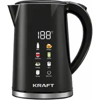 Kraft Waterkoker met Temperatuurregeling - 1,7 Liter - LED Touch - Zwart - 2200W