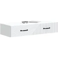 vidaXL Wandgemonteerde Zijtafel Wit 87,5 x 34,5 x 17 cm Bewerkt hout