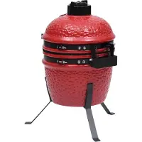 vidaXL Kamado barbecue 2-in-1 56 cm keramiek rood