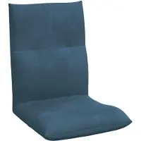 vidaXL Verstelbare vloostoel Blauw Fluweel