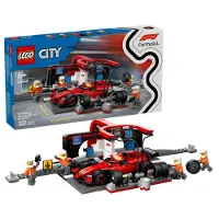 LEGO City F1 Pitstop en Pitcrew met Ferrari Auto 60443