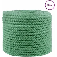 vidaXL Jute Touw 12 mm Groen 100% Tossa jute