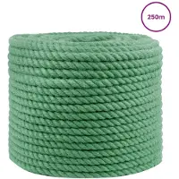 vidaXL Jute Touw 14 mm Groen 100% Tossa jute