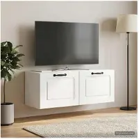 vidaXL Wandmontage TV-kast Hoogglans Wit 78,5 x 31 x 30 cm