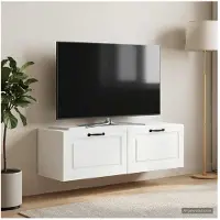 vidaXL Wandmontage TV-kast Wit 98 x 31 x 30 cm Bewerkt hout