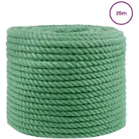 vidaXL Jute Touw 12 mm Groen 100% Tossa jute