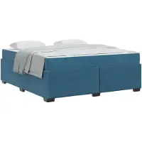vidaXL Bedframe met matras Donkerblauw 180 x 200 cm Stof