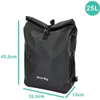 Storag waterdichte fietstas 25 l. 3-in-1-functies – zijtas voor bagagedrager, rugzak en schoudertas – 100% waterdicht – laptopvak – snelle bevestiging