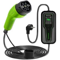 Qoltec laadstation voor elektrische voertuigen, 2-in-1, Type 2, 3,5 kW, 230V, wandmodel, 5 meter kabel