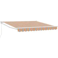 vidaXL Uitschuifbare luifel Meerkleurig 350 x 250 cm