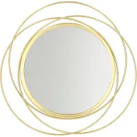 QUVIO Spiegel - 35,5 cm - Rond - Goud