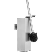 XIVADA Toiletborsterhouder Cira - Vierkant - Boren - Rvs - Zilver