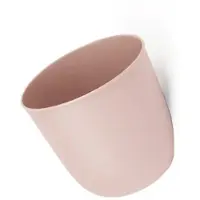 QUVIO Bloempot voor aan de wand - Diameter 15 cm - Kunststof - Oud roze