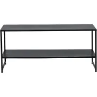 QUVIO Bijzettafel Zwart - Minimalistisch Ontwerp - Extra Opbergplank