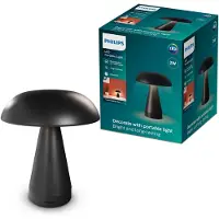 Philips Mycena LED tafellamp | 3000K | Zwart | Dimbaar | 2W