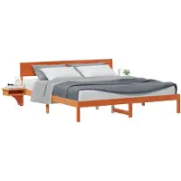 vidaXL Bedframe Wasbruin 200 x 200 cm Massief grenenhout