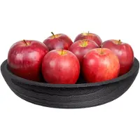 QUVIO Rond dienblad - Hout - ø28 cm - Zwart