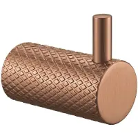 REA - Badkamerhaak A62305brg Otto Brush Copper - 5 x 2,3 x 4,5 cm