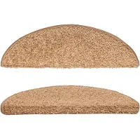 vidaXL Trapmatten 10 st 56x17x3 cm Beige Halfrond