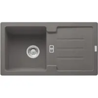 Franke spoelbak STRATA STG 614-78, steingrijs, met afvoerplug / Uitsparing: 760 x 415 cm / Inbouwspoelbak