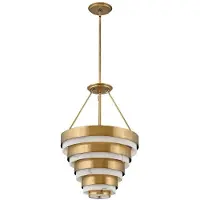HINKLEY LED Hanglamp Echelon | 4X E14 Max 40W | Dimbaar | Heritage Brass