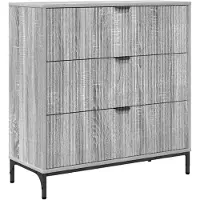 vidaXL Dressoir Grijs Sonoma 79,5 x 33 x 82 cm Bewerkt hout
