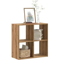 vidaXL Boekenkast 68,5x32x68,5 cm bewerkt hout artisanaal eikenkleurig