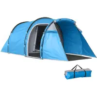 Outsunny Campingzelt Polyester, PE Hellblau