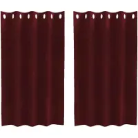 vidaXL Verduisterende gordijnen 2 st Wijnrood 140 x 140 cm fluweel