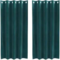 vidaXL Verduisterende gordijnen 2 st Donkergroen 140 x 175 cm fluweel