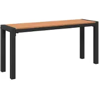 vidaXL Tuinbank Bruin 100 x 28 x 45cm Staal