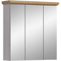 Furnilux Spiegelkast voor badkamer moderne opbergoplossing met fsc-hout 69x71x21 cm