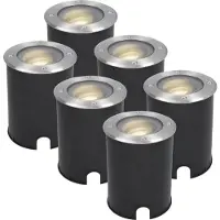 HOFTRONIC™ 6x Lilly dimbare LED Grondspot - Kantelbaar - Overrijdbaar - Rond - RVS - 4000K - 5 Watt - IP67 waterdicht - 3 jaar garantie Grondspot buiten 230V