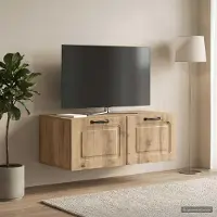 Prolenta Maison Exclusive - Wandmontabele TV-kast, 78,5 x 41 x 30 cm, ambachtelijk eikenhout