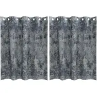vidaXL Velvet Gordijnen 2 st Zilvergrijs 140 x 140 cm Fluweel