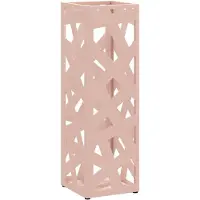 vidaXL Regen Paraplu Stand met opslag Roze 15,5 x 15,5 x 49 cm Staal