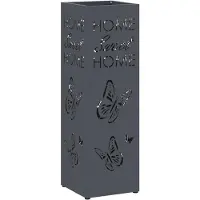 vidaXL Regen Paraplu Stand Antraciet 15,5 x 15,5 x 49 cm Staal