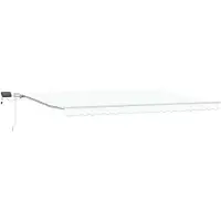 vidaXL Uitschuifbare luifel Wit 500 × 350 cm Stof en Aluminium