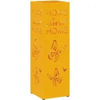 vidaXL Regen Paraplu Stand Mosterdgeel 15,5 x 15,5 x 49 cm Staal