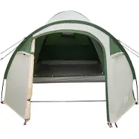 vidaXL Koepeltent Koepel met dak met opslag Groen 384 x 254 x 170 cm