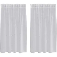 vidaXL Voile Gordijn 2 st Lichtgrijs 140 x 140 cm Polyester