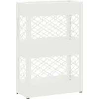 vidaXL Regen Paraplu Stand Wit 28 x 12 x 41 cm Staal
