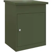vidaXL Pakket Inwerpkoker met slot Olijfgroen 47,5 x 38 x 59 cm Staal