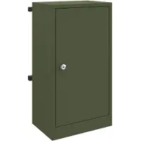 vidaXL Brievenbus met opslag met slot Olijfgroen 30 x 20 x 55 cm Staal