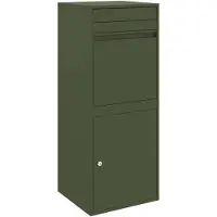 vidaXL Pakket Inwerpkoker met opslag Olijfgroen 41 x 38 x 103 cm Staal