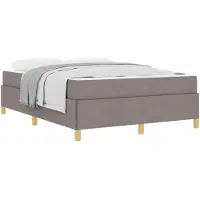 vidaXL Bedframe Taupe 140 x 200 cm Stof